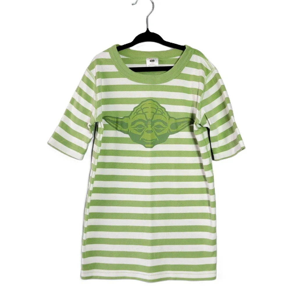 Hanna Andersson Star Wars‎ Yoda Striped Organic Cotton Kids T Shirt Size 12